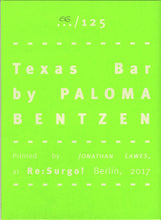 Mini Zine | Texas Bar by Paloma Bentzen