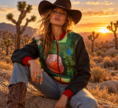 Limited Edition Artist-Designed Reversible Silk Bomber Jacket