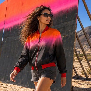 Limited Edition Artist-Designed Reversible Silk Bomber Jacket