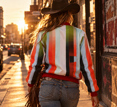 Limited Edition Artist-Designed Reversible Silk Bomber Jacket