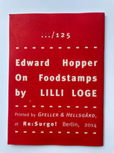 Mini Zine | Edward Hopper on Foodstamps by Lilli Loge