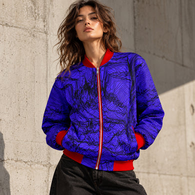 Limited Edition Artist-Designed Reversible Silk Bomber Jacket