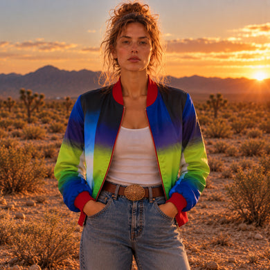 Limited Edition Artist-Designed Reversible Silk Bomber Jacket