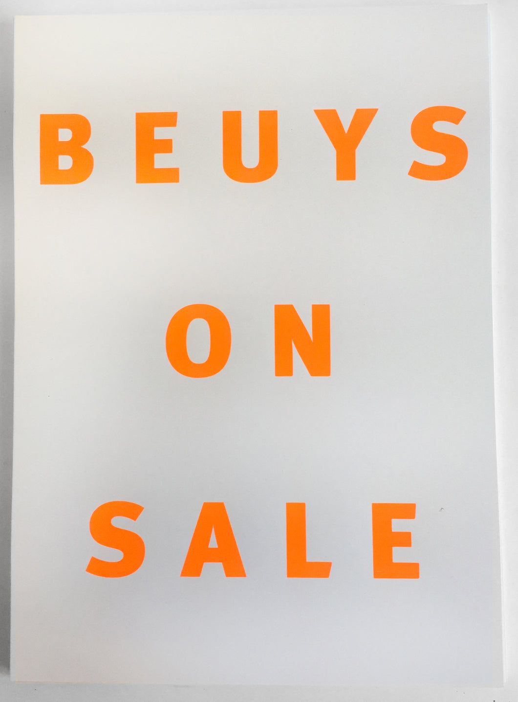 Beuys on Sale screen print | Gfeller & Hellsgård