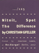 Mini Zine | Nitnit, Spot the Difference by Christian Gfeller