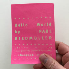 Mini Zine | Hello World by Paul Riedmüller